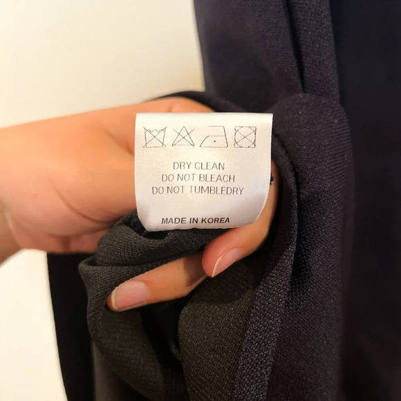 Frankie Shop Navy Short Sleeve Business Poplin Tulip Designer Classic Midi Dress - Picture 9 of 9